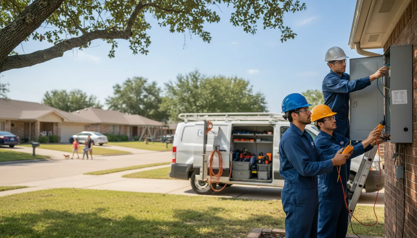 Certified electrician providing emergency electrical services in Chilton, TX